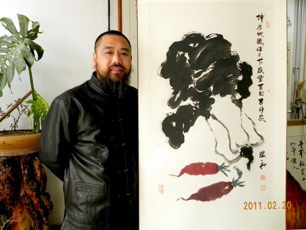 桃核張國(guó)畫(huà)之白菜